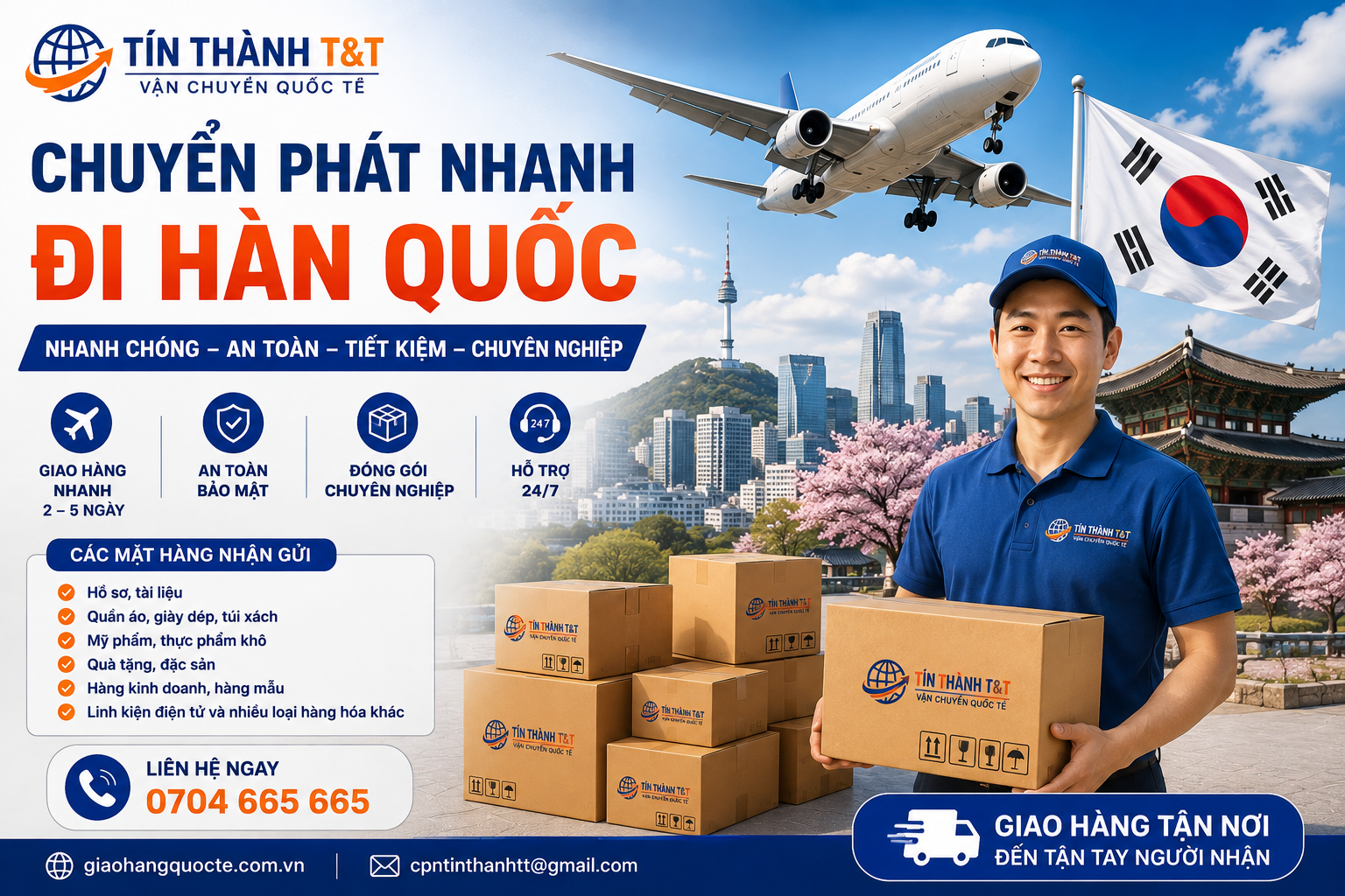 Dịch Vụ Chuyển Phát Nhanh Đi Hàn Quốc